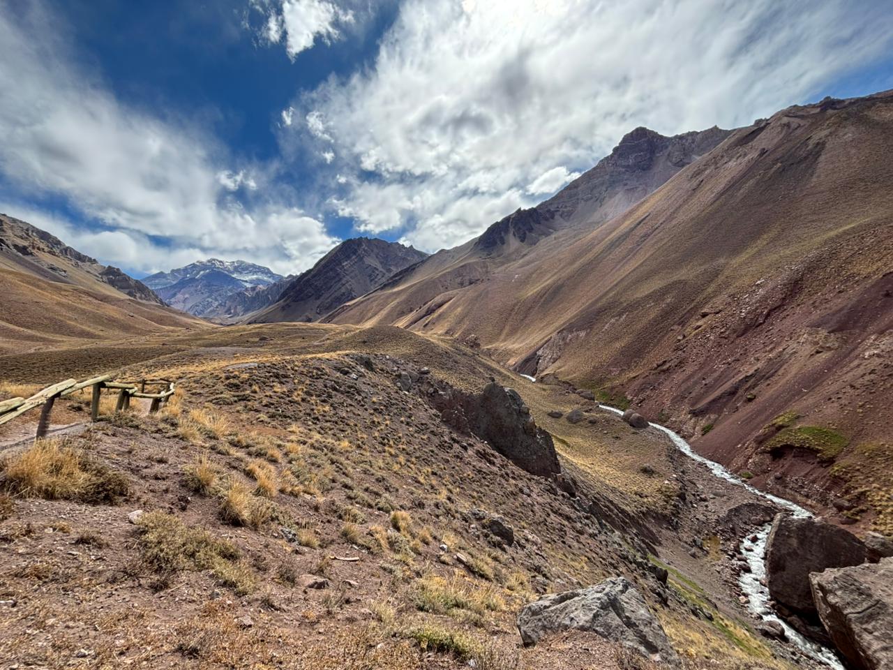 Aconcagua Park Mendoza, Andes mountains on the road to the Roof of the Americas
