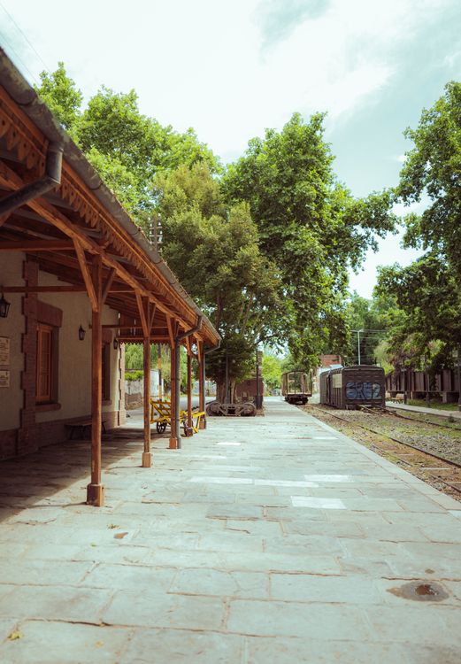 Vintage train station in Mendoza Argentina Vintage train station in Mendoza Argentina